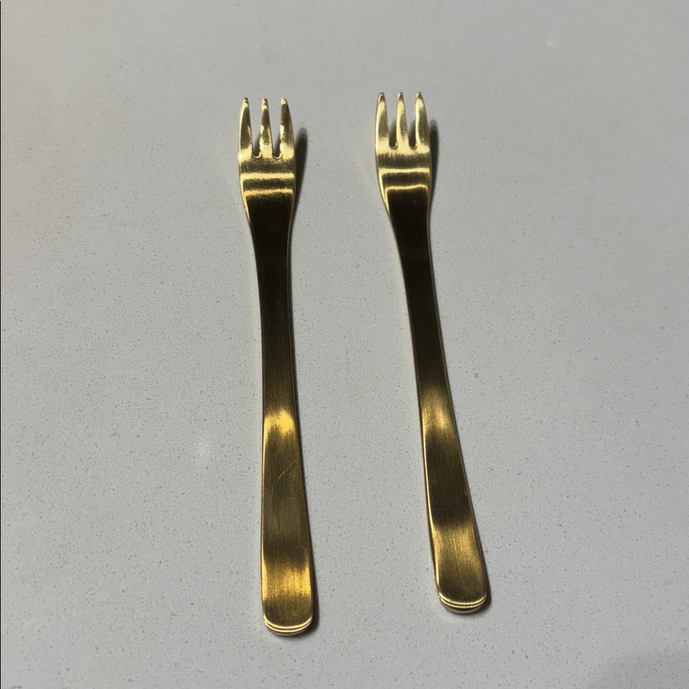 Gifts for Anyone🎁 Elegant Gold Fork (Set of 2)